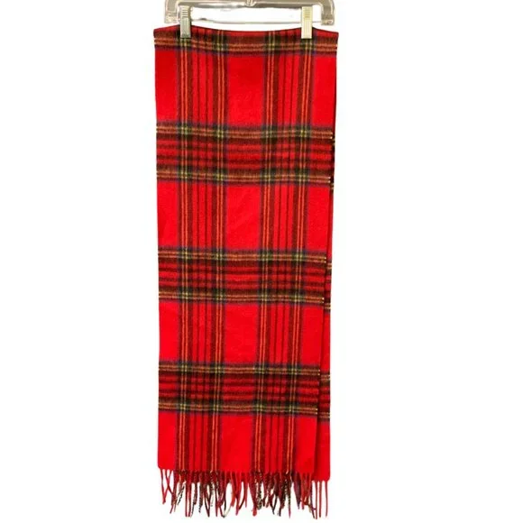 UGG Australian Merino Wool Plaid Scarf /Multicolor check pattern Scarf - Picture 5 of 5